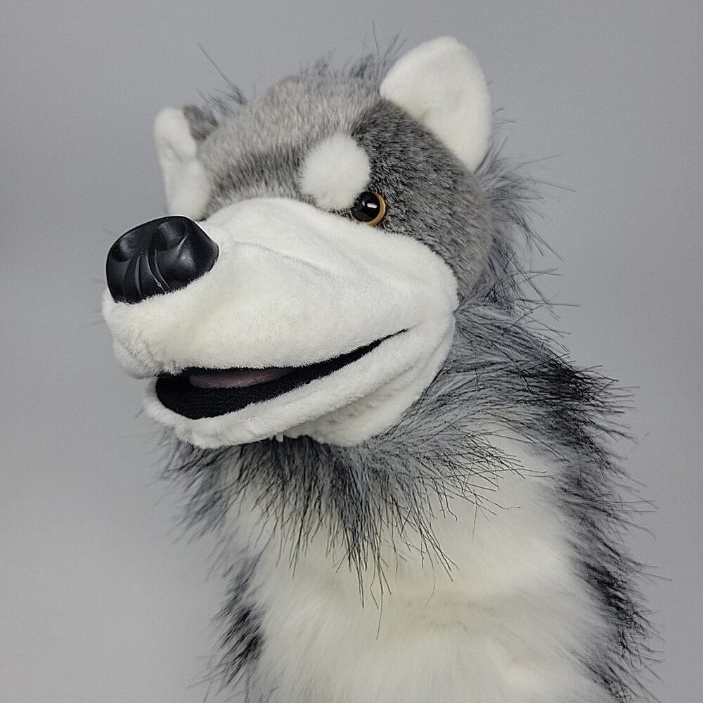 Aurora World Wolfgang Wolf Husky Hand Puppet Vintage 10"